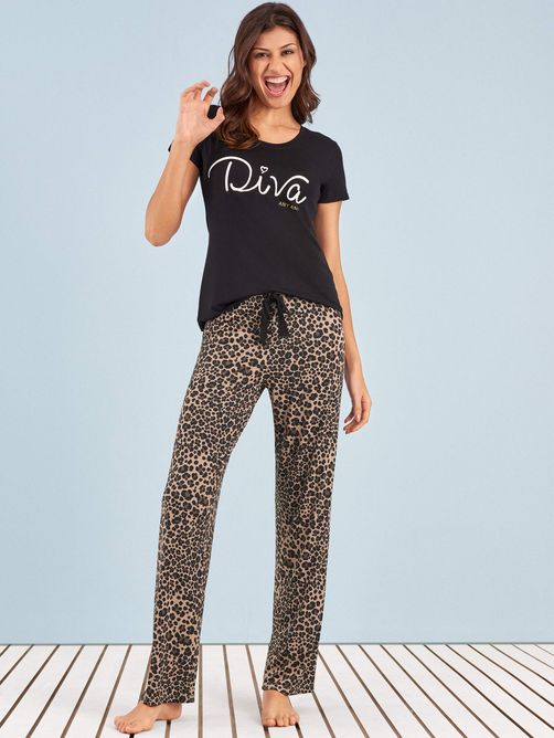pijama-longo-manga-curta-feline-diva-any-any