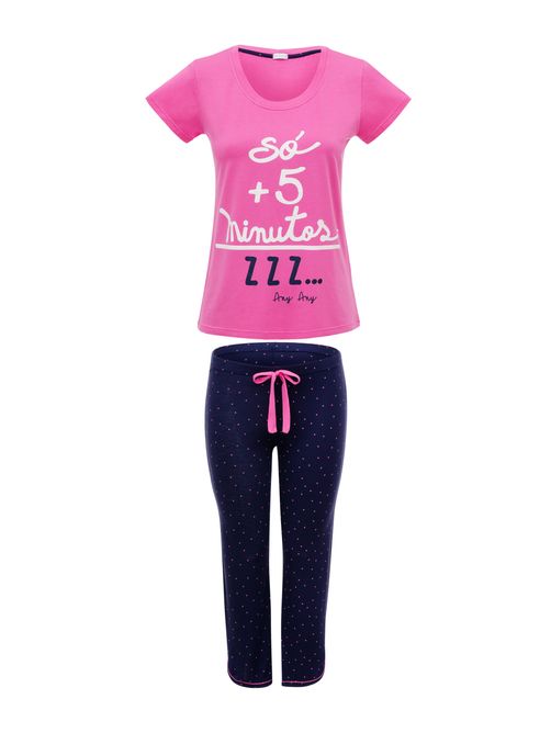 Pijama-Capri-Feminino-Manga-Curta-Sleep-Dots-Any-Any