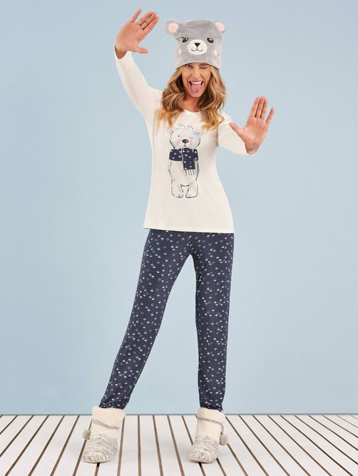 Pijama-Longo-Manga-Longa-Winter-Bear-Any-Any